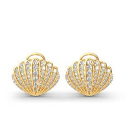 Jeulia Sea Shell Sterling Silver Stud Earrings