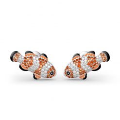 Jeulia Clownfish Nemo Sterling Silver Stud Earrings