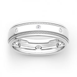 Jeulia Moissanite Men's Gold Band