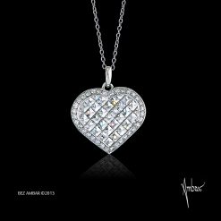 Medium Heart Pendant Necklace- Matrix 1016