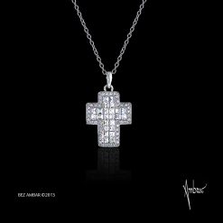 Small Matrix Cross Pendant with Blaze® Diamonds