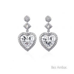Heart Shape Diamond Earrings