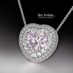 Pink Diamond Pendant Heart Shaped