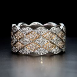 White Rose Gold Diamond Ring