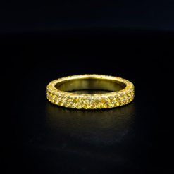 Two-Row Yellow Sapphire Eternity Band