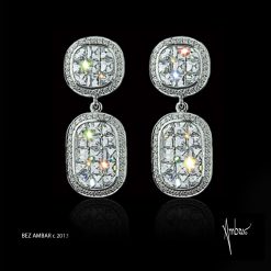 Barberry Drop Diamond Cluster Earrings