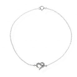 Jeulia Logo Shape Commemorative Sterling Silver Bracelet