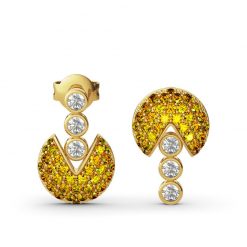 Jeulia Game-Man Inspired Sterling Silver Earrings