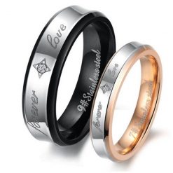 Jeulia Two Tone Stainless Steel Band Set
