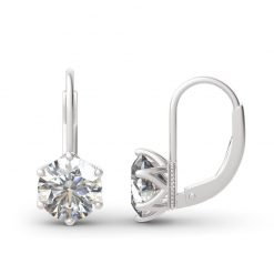 Jeulia Classic Round Cut Sterling Silver Earrings