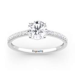 Jeulia Moissanite Round Cut Gold Ring