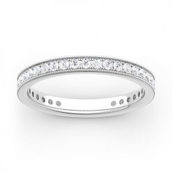 Jeulia Moissanite Milgrain Eternity Gold Band