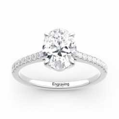 Jeulia Moissanite Oval Cut Gold Ring