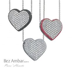 Heart Shaped Micro-Pave Diamond Pendants