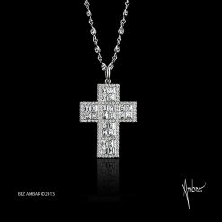 Double Row Window Cross Pendant