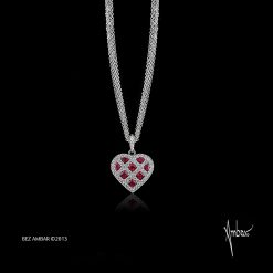 Ruby Windows Heart Pendant