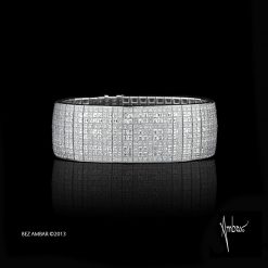 Ten-Row Tennis Bracelet Blaze and Quadrillion Diamonds