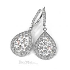 Blaze Diamond Cluster Drop Earrings