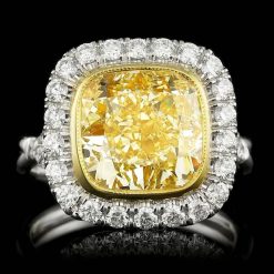 18K MULTI-TONE GOLD 6.83CT DIAMOND RING