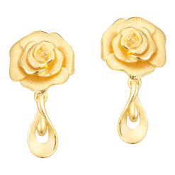 BÔNG TAI CƯỚI VÀNG 24K PNJ DUYÊN PHƯỢNG TÌNH HỒNG 0000Y000102