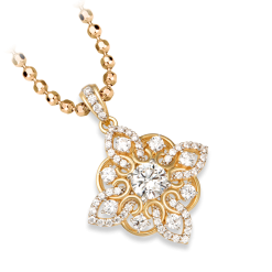 MẶT DÂY CHUYỀN VÀNG 14K ĐÍNH ĐÁ CZ PNJ XMXMC000038