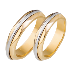 NHẪN CƯỚI VÀNG 18K PNJ SÁNH DUYÊN 00027-00028