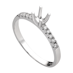 VỎ NHẪN KIM CƯƠNG VÀNG TRẮNG 18K PNJ 00DDW000328