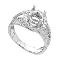VỎ NHẪN KIM CƯƠNG VÀNG TRẮNG 18K PNJ 00DDW000637