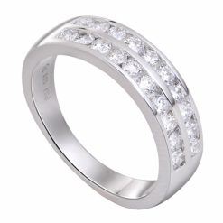 NHẪN KIM CƯƠNG VÀNG TRẮNG 14K PNJ DD00W000663