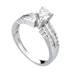 NHẪN KIM CƯƠNG VÀNG TRẮNG 14K PNJ DDDDW000708