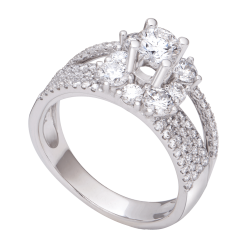 NHẪN KIM CƯƠNG VÀNG TRẮNG 14K PNJ DDDDW001821