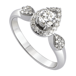 NHẪN KIM CƯƠNG VÀNG TRẮNG 14K PNJ SẮC XUÂN DDDDW004074