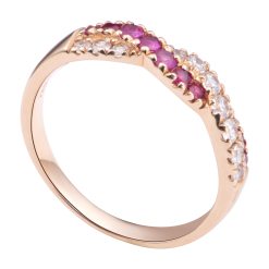 NHẪN VÀNG 18K ĐÍNH ĐÁ RUBY PNJ RBXMY000582