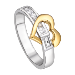 NHẪN VÀNG 10K ĐÍNH ĐÁ ECZ SWAROVSKI PNJ TRUE LOVE XM00C000274