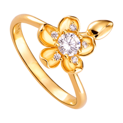 NHẪN VÀNG 10K ĐÍNH ĐÁ ECZ SWAROVSKI PNJ SẮC XUÂN XMXMW001366