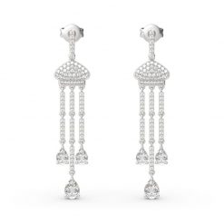Jeulia Taj Mahal Inspired Sterling Silver Dangle Earrings
