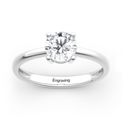 Jeulia Moissanite Round Cut Solitaire Gold Ring
