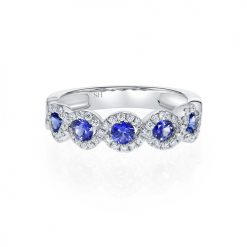 Intertwined sapphire band