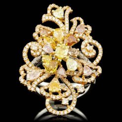 18K MULTI-TONE GOLD 3.66CT DIAMOND RING
