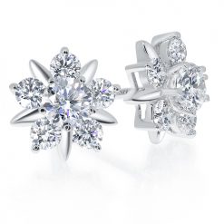 Star shaped earrings with 5-point design