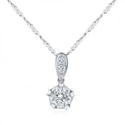 Pentagon solitaire pendant