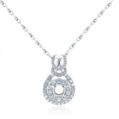 Sonar halo pendant with diamond-set bail