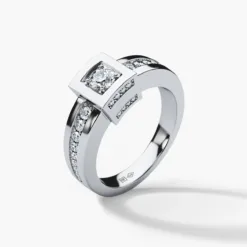 VULTURE Comfort Fit Mens Gold Wedding Ring with 0.85 ct Diamonds