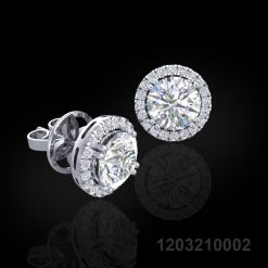 Diamond Halo Earrings