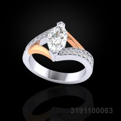 Marquise Cut Diamond Ring with Tone Gold