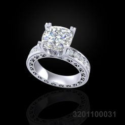 Engagement Ring with Pave Full Circle