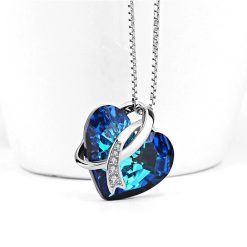 Swarovski Crystal 925 Sterling Silver Zircon Necklace