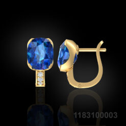 Custom Oval Sapphire Earrings