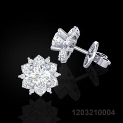Lotus Diamond Earrings