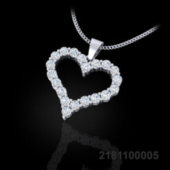 Diamond Heart Frame Pendant